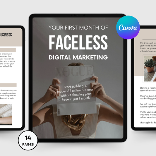 Your First Month of Faceless Digital Marketing